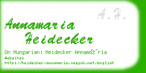 annamaria heidecker business card